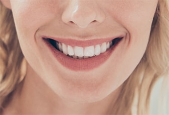 Close up of womans smile