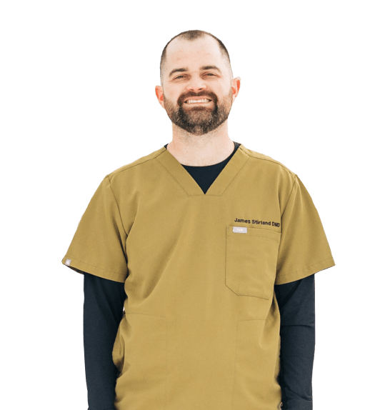 Cascade dentist Dr. James Stirland is smiling
